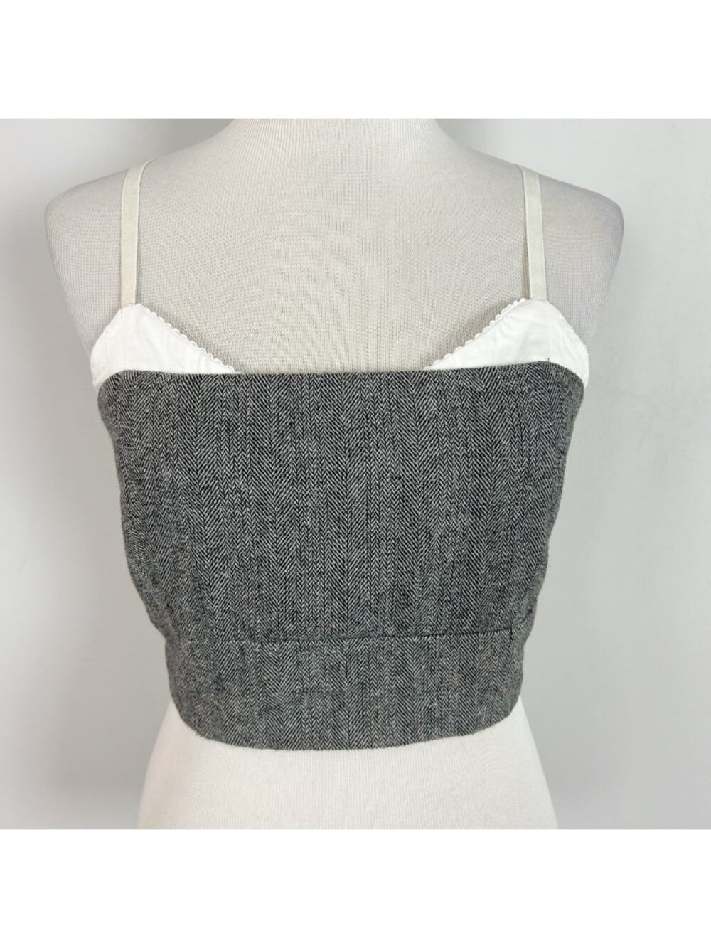 Forever 21 Black Tweed Cami‎ Cropped Tank Top Size Medium Women's